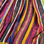 Ceremonial shawl or hanging in sewn silk strips from Djerba, Tunisia