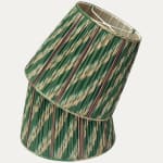 Robert Kime Green Chevron Ikat Hand-Sewn Lampshade With US Fitting