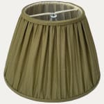 SFJ Khaki Silk Lampshade with Butterfly Clip Fitting