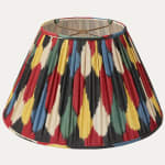Robert Kime Harlequin Ikat Handsewn Gathered Lampshade