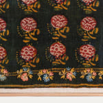 Framed Ottoman Hand-block Printed and Embroidered Textile