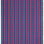Step Stripe Blue Red On Oyster