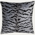Scalamandre Tigre Silver and Black Cushion