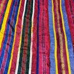 Ceremonial shawl or hanging in sewn silk strips from Djerba, Tunisia