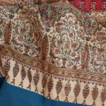 An Indian printed or hand blocked cotton Kalamkari