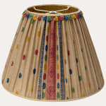 A pair of Very Special Lampshades Hand-sewn using Hand-woven Muga Silk with Eri Silk Motifs