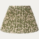John Fowler and John Fowler Squiggle Moss Linen Lampshade with Silk Lining