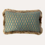Fortuny Plumette Blue & Gold Decorative Cushion