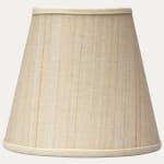 John Boyd Paso Off White Horsehair Clip-on Lampshade with Cream Linen Lining