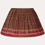 Floral and Paisley Vintage Pure Silk Sari Lampshade with Silk Lining