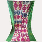 Antique Ikat Panel with Russian Roller Print Backing