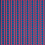 Step Stripe Blue Red On Oyster