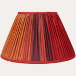 Vintage Uzbek Striped Silk Hand-Sewn Empire Lampshade
