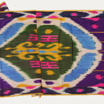 Uzbek Purple Ikat With Large Medallion