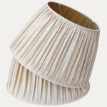 Colefax and Fowler Lucerne Dark Cream Silk Handsewn Gathered Lampshade
