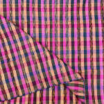 Multicolour Check Hand-woven Thai Silk from Isan Region
