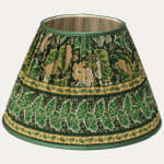 Decors Barbares Dans Le Foret Green Handsewn Lampshade