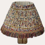 Wonderful Vintage Indian Block Print Lampshade with Bespoke Tassel Trim