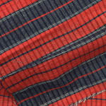 Turkish Striped Red and Blue Textiles 2 pieces