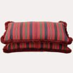 Robert Kime Herat Fabric Cushion with Brush Fringe