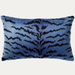 Scalamandre Tigre Blues and Black Cushion