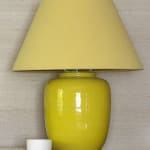 A Pair of Chinese Yellow Glazed Jars Now Mounted as Lamps
