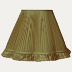 Shot Khaki Taffetas Fontanges Silk Scallop Lampshade