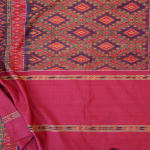 A Weft Ikat Woven Lungi (skirt) Woven in Traditional Colours