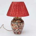 A fine quality, mid 19th century Edo period, Imari ribbed vase with chrysanthemum motifs, converted to a vase