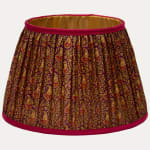 Floral and Paisley Vintage Pure Silk Sari Lampshade with Silk Lining