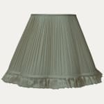Crushed Pea Faille Lugano Silk Scallop Lampshade