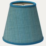 John Boyd Paso Pale Marine Horsehair Clip-on Lampshade with Cream Linen Lining