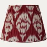 Robert Kime Carnation Silk & Cotton Ikat Lampshade with Finial Fitting