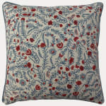 New Bennison Cinnabar Faded on Oyster Cushion with Contrast Piping