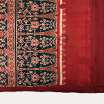 A rare design antique Double Ikat Patola fragment with beautiful Boteh Border