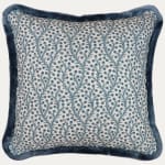 Nicky Haslam Waterberry Heavenly Blue Cushion with Samuel and Sons Aria Silk Trim