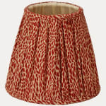 Pierre Frey Plumette Rouge de Chine Handsewn Gathered Lampshade