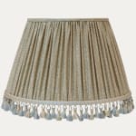 Bennison Frost Fabric Handsewn Gathered Lampshade
