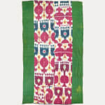 Antique Ikat Panel with Russian Roller Print Backing