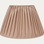 Faille Lugano Plaster Silk Handsewn Gathered Lampshade
