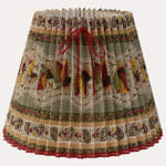 Floren x Gaëlle Langston Decors Barbares Casse-noisette Green Concertina Lampshade with Samuel and Sons Trim