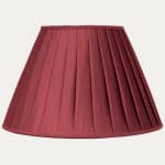 Douppion Burgundy Silk Box Pleated Lampshade