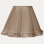 Taupe Faille Lugano Silk Scallop Lampshade