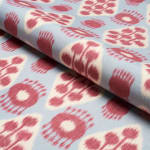 Schumacher Hamilton Ikat in Sky Blue and Cherry Red
