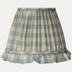 Colefax and Flower Pale Blue Minack Lampshade with Ruffle Skirt