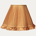 Douppion Peach Silk Scallop Lampshade