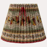 Floren x Gaëlle Langston Decors Barbares Casse-noisette Green Concertina Lampshade with Samuel and Sons Trim