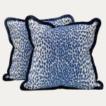 Schumacher Cheetah Ink Decorative Cushion handmade by Floren