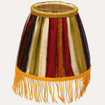 Antique Tunisian Futa Silk Candle Clip Lampshade with Tassel Trim