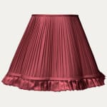 Douppion Burgundy Silk Scallop Lampshade